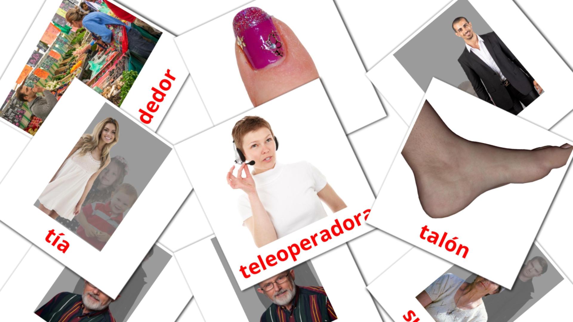 euskera tarjetas de vocabulario en Personas