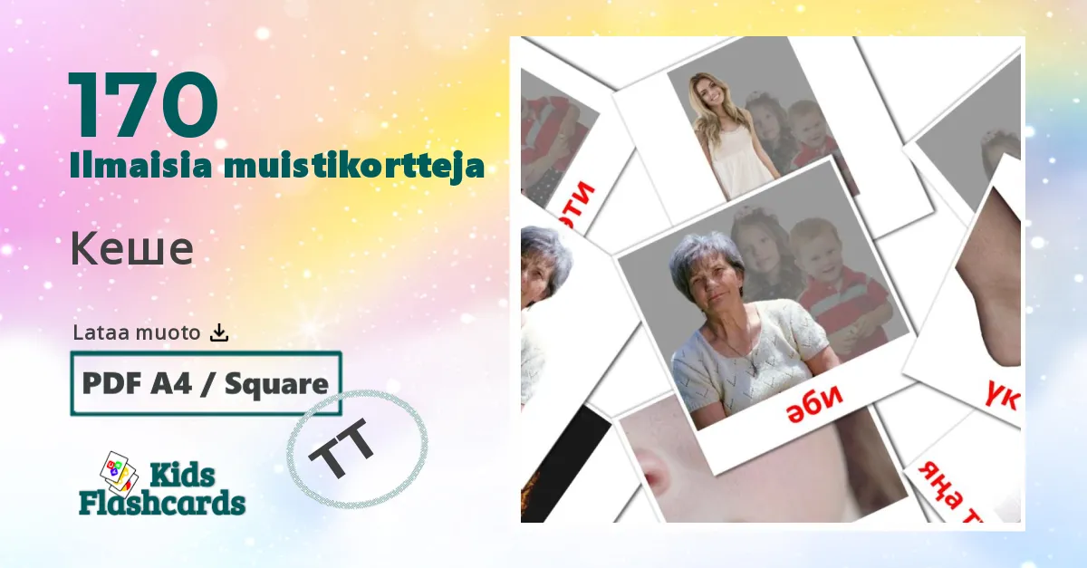 170 Кеше lasten kuvakortit