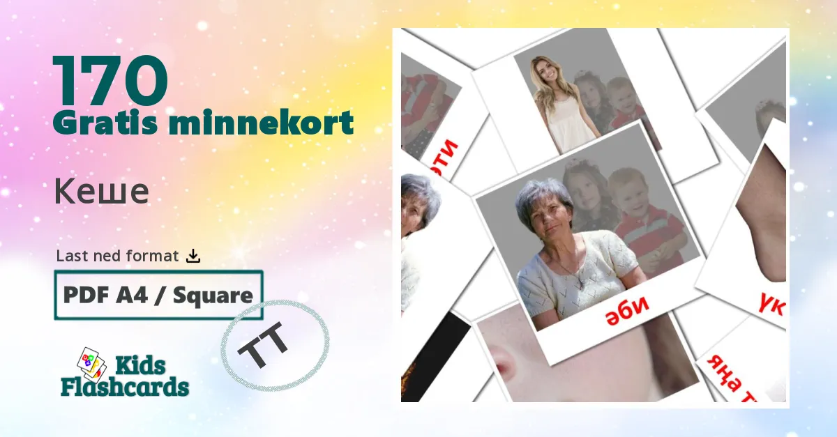 Кеше bildekort for barn på tatarisk