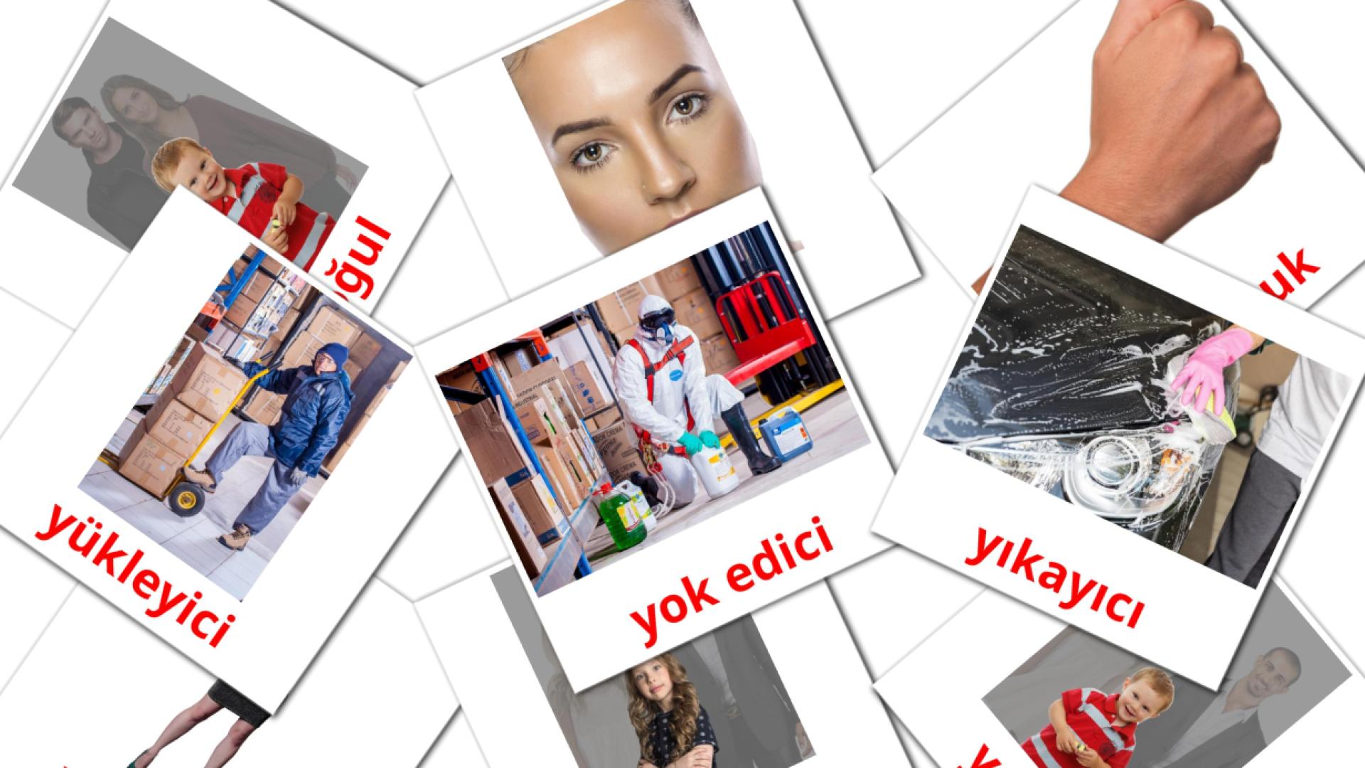 İnsanlar Flashcards di vocabolario turco