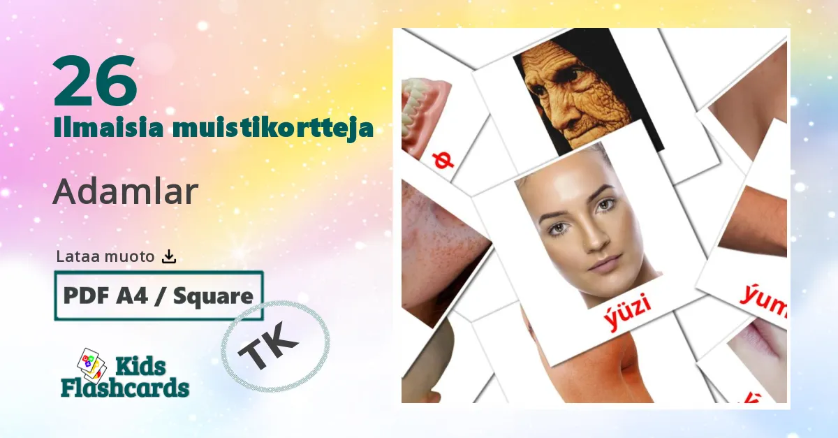 Ihmiset  lasten kuvakortit