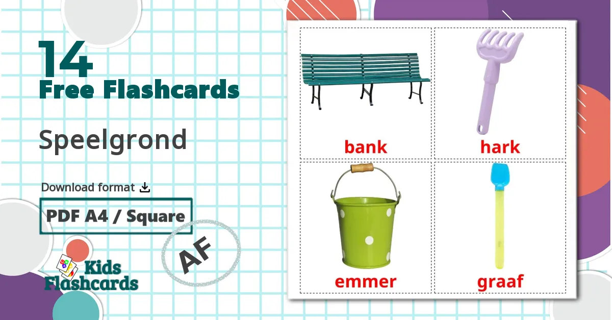 Playground - afrikaans vocabulary cards