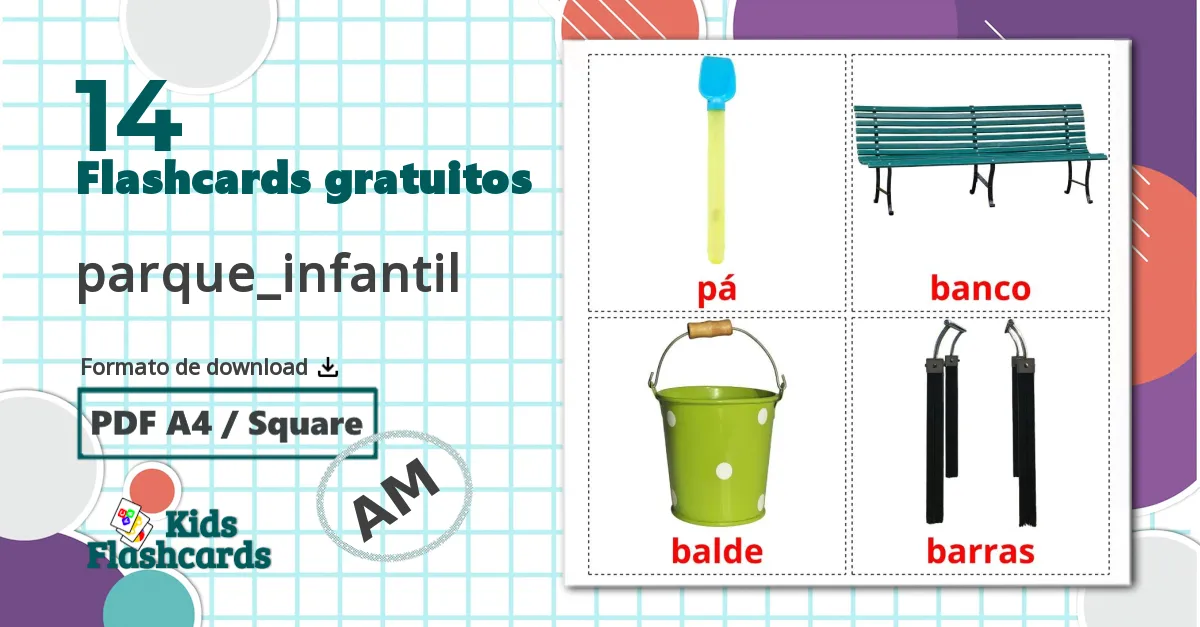 14 Flashcards de Parque Infantil