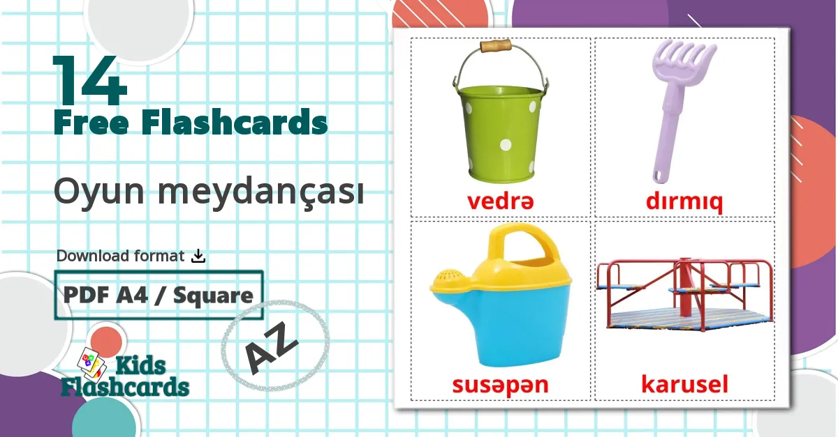 Playground - azerbaijani vocabulary cards