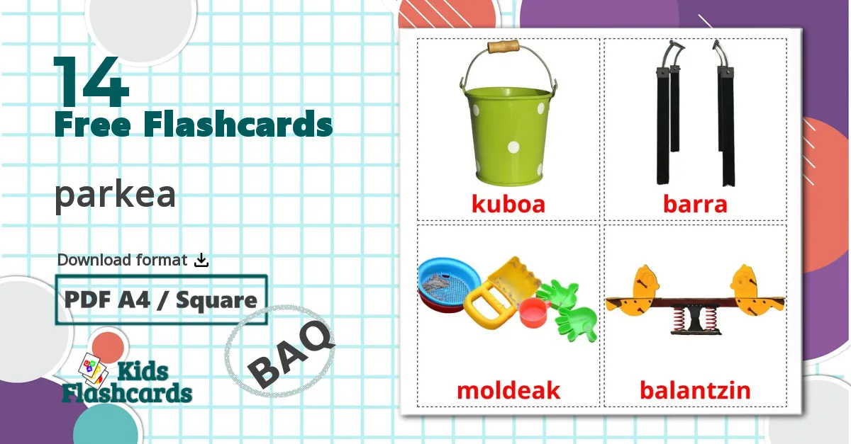 Playground - basque vocabulary cards