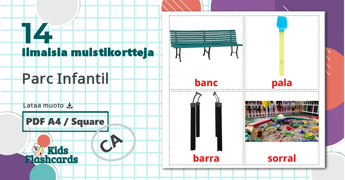 14 Parc Infantil lasten kuvakortit