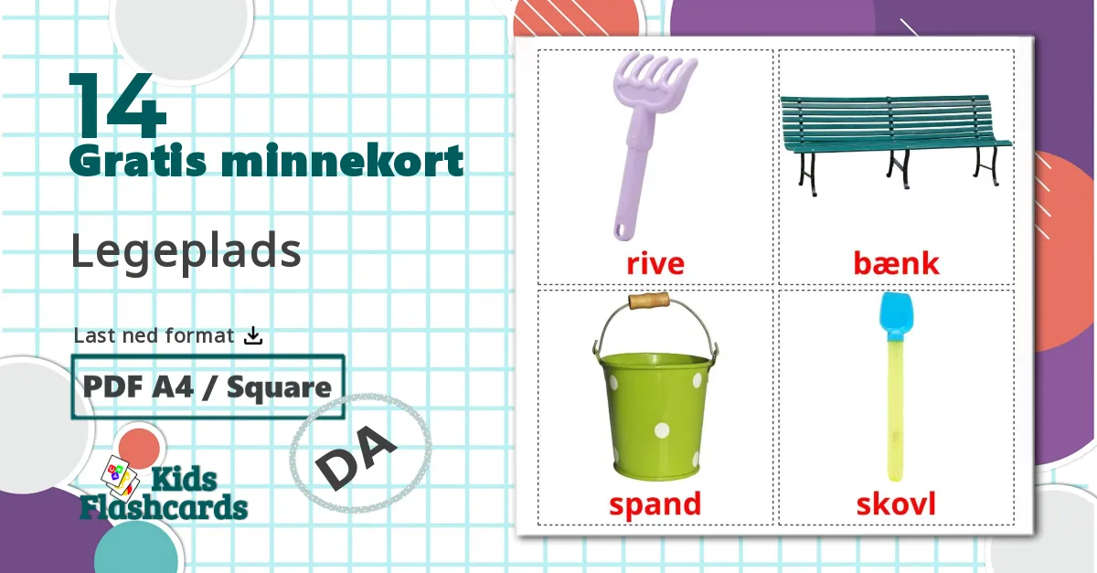 14 Legeplads bildekort