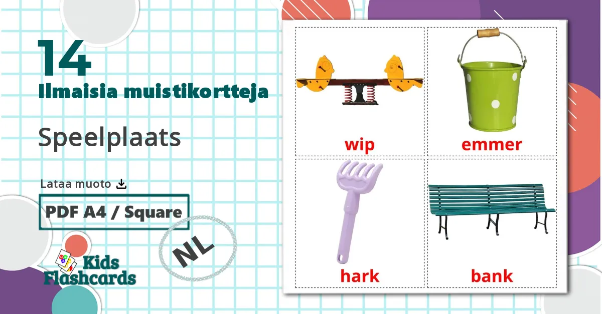 14 Speelplaats lasten kuvakortit