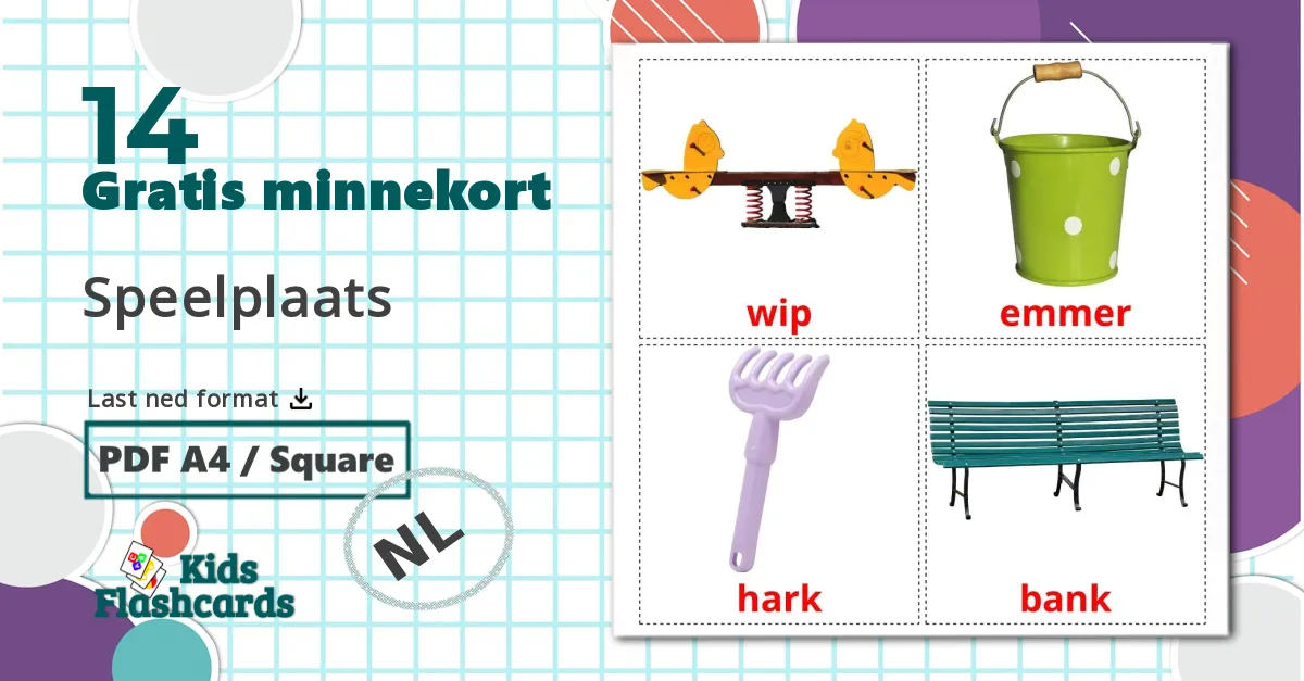 14 Speelplaats bildekort