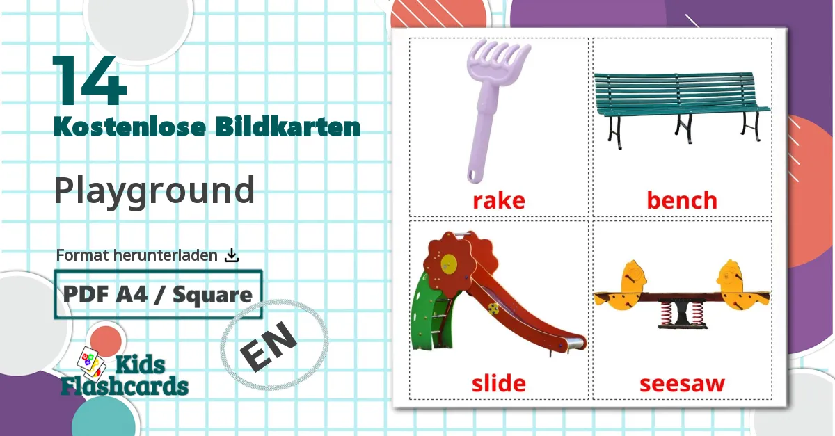 Bildkarten für Spielplatz