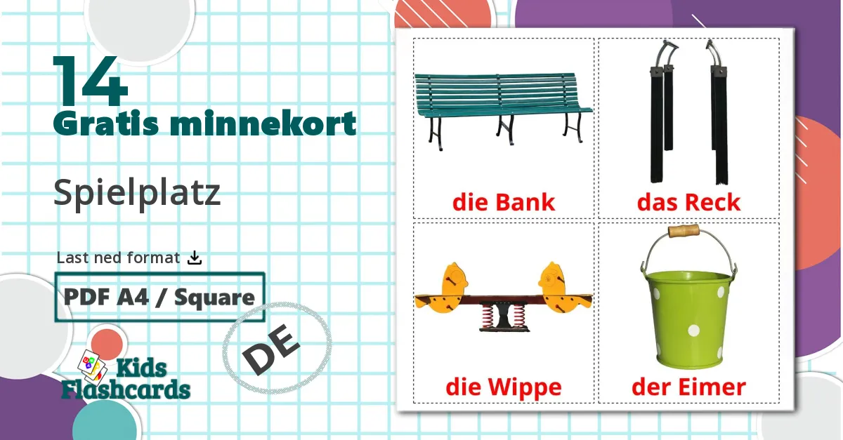 14 Spielplatz bildekort