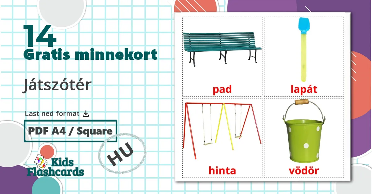 14 Játszótér bildekort