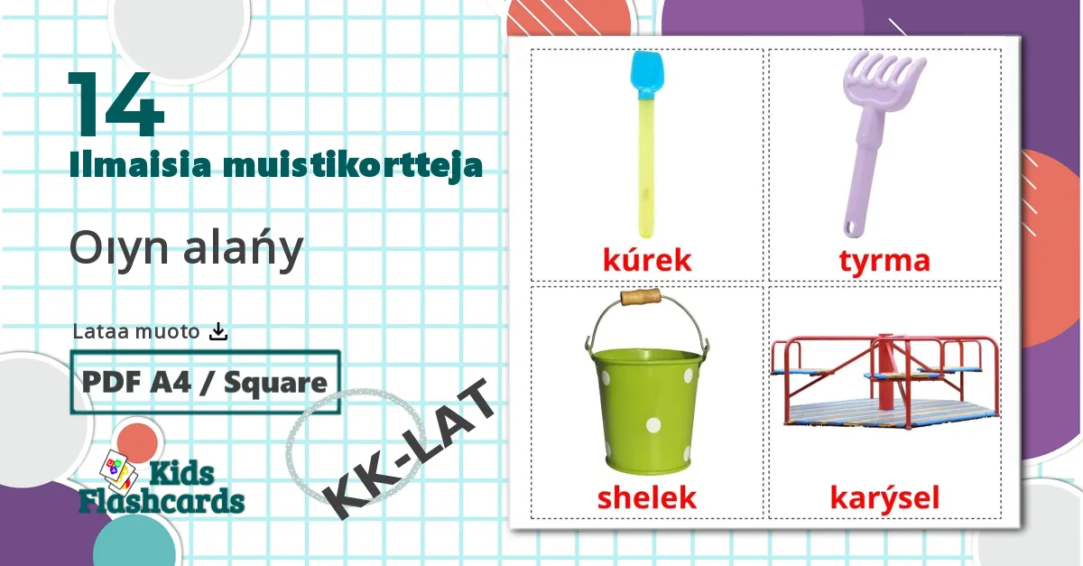 14 Oıyn alańy lasten kuvakortit