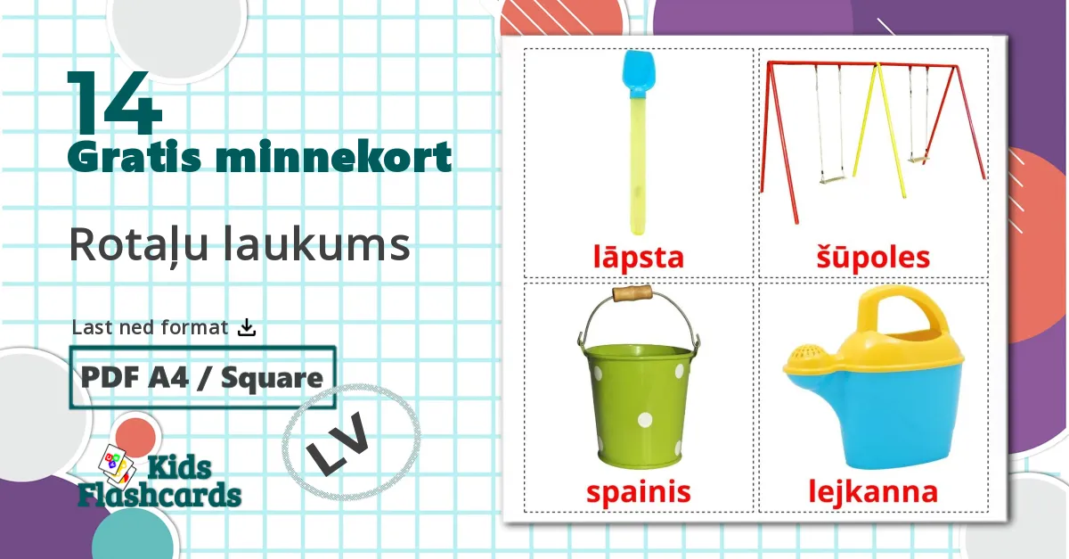14 Rotaļu laukums bildekort
