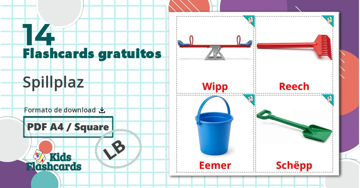 14 Flashcards de Parque Infantil