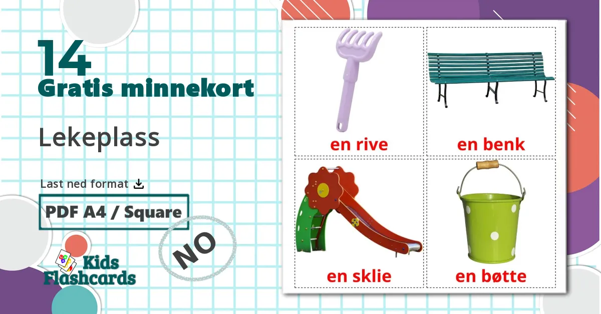 14 Lekeplass bildekort
