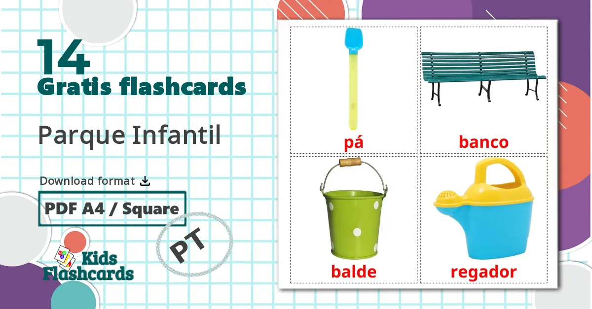 14 Parque Infantil billedkort for børn