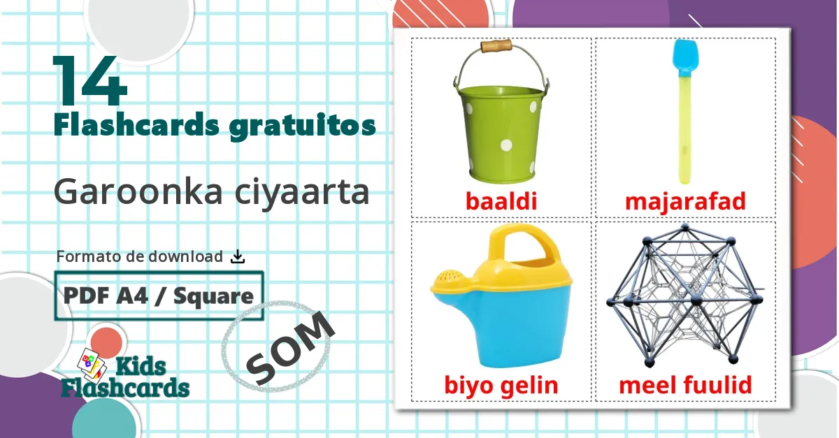 14 Flashcards de Garoonka ciyaarta