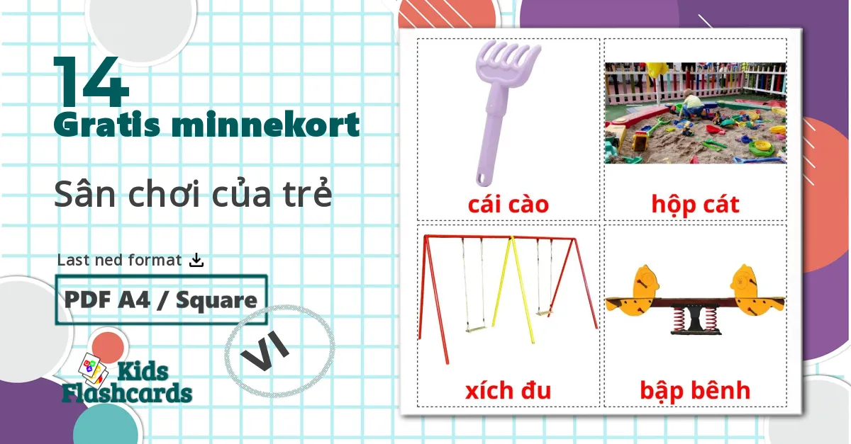 14 Sân chơi của trẻ bildekort