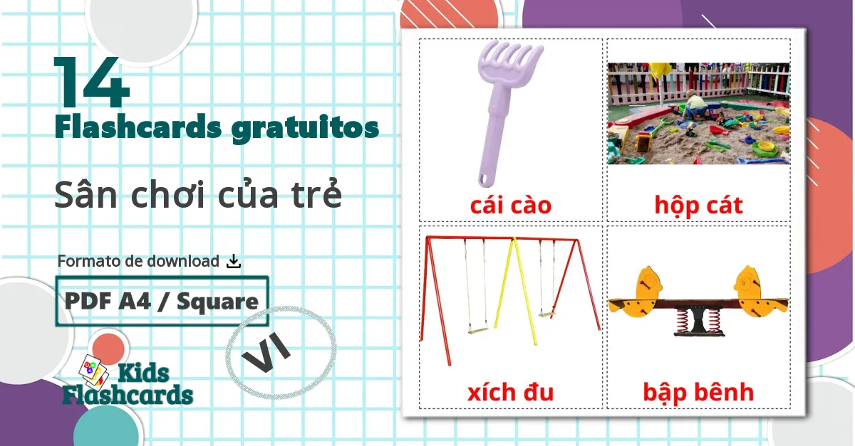 14 Flashcards de Parque Infantil