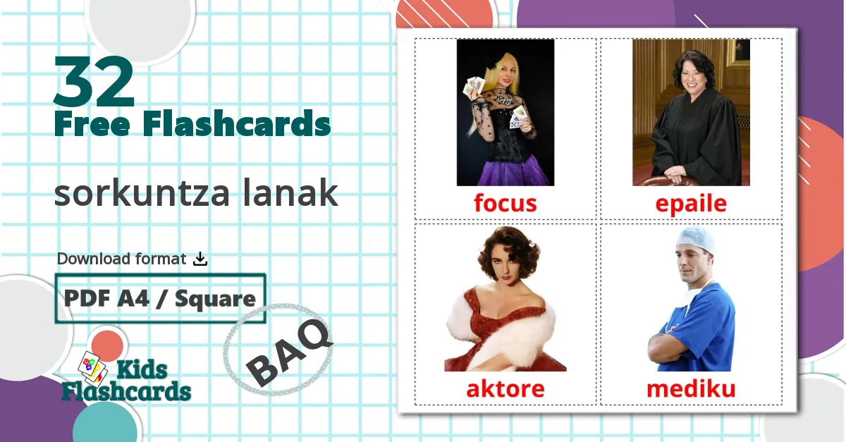 32 sorkuntza lanak flashcards