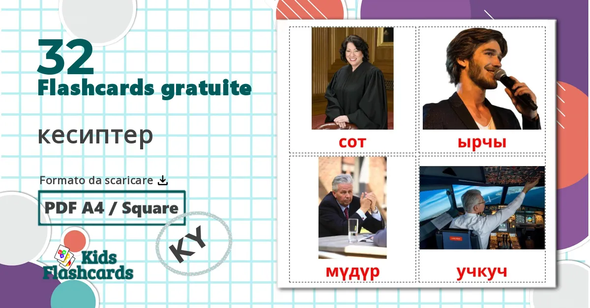32 flashcards di Professioni