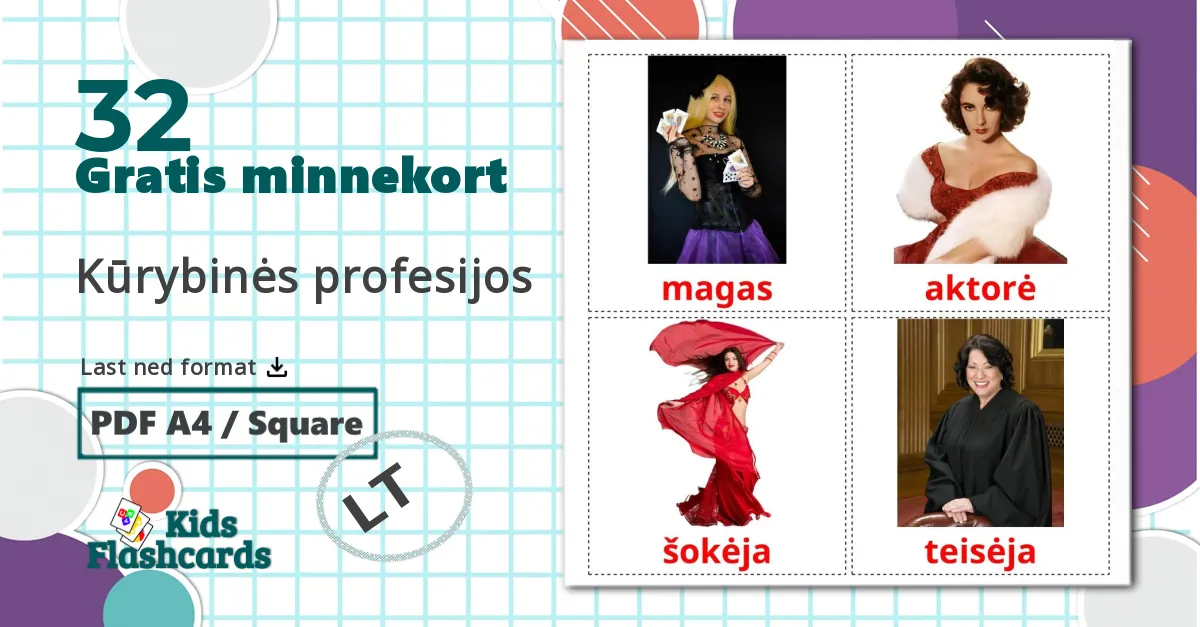 32 Kūrybinės profesijos bildekort