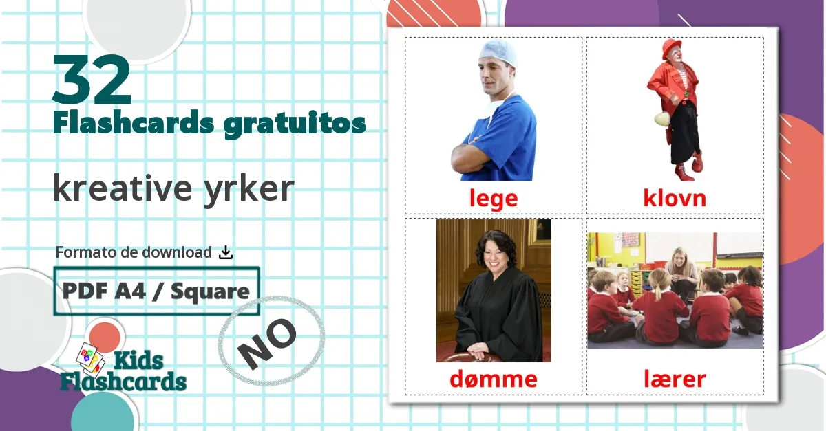 32 Flashcards de kreative yrker