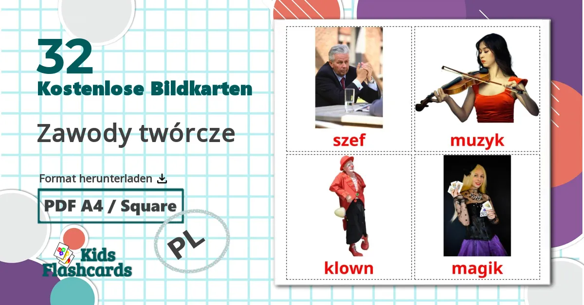 32 Bildkarten für Zawody twórcze