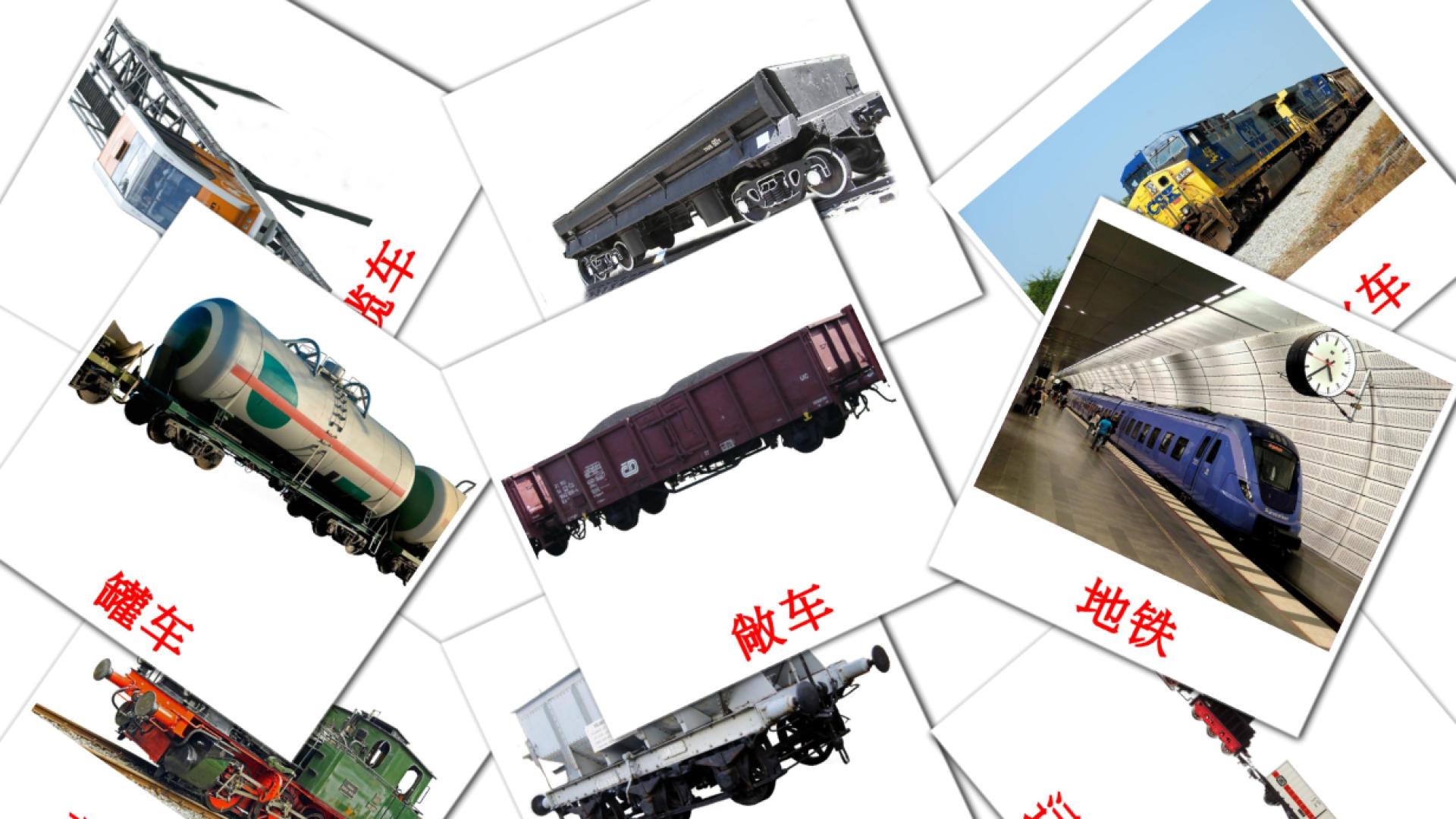 Rail transport - chinese(Simplified) vocabulary cards