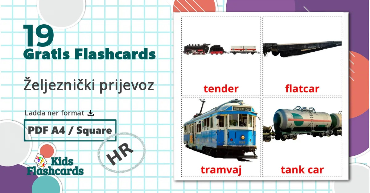 19 Željeznički prijevoz bildkort för barn