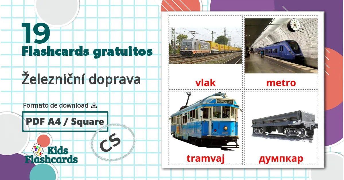 19 Flashcards de Železniční doprava