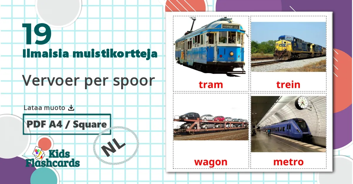19 Vervoer per spoor lasten kuvakortit