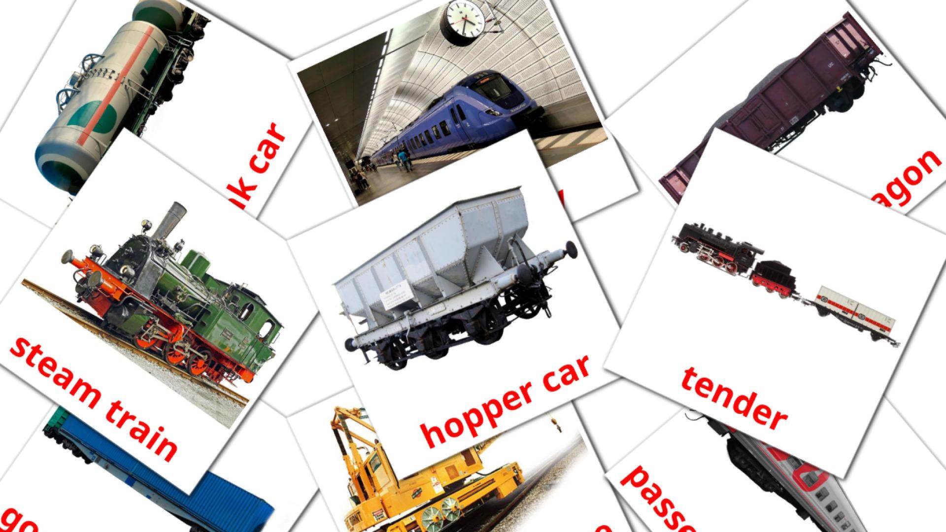 tarjetas didacticas de Rail transport