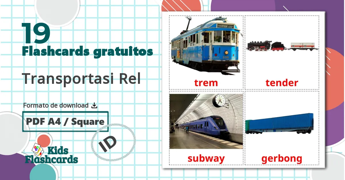 19 Flashcards de Transportasi Rel