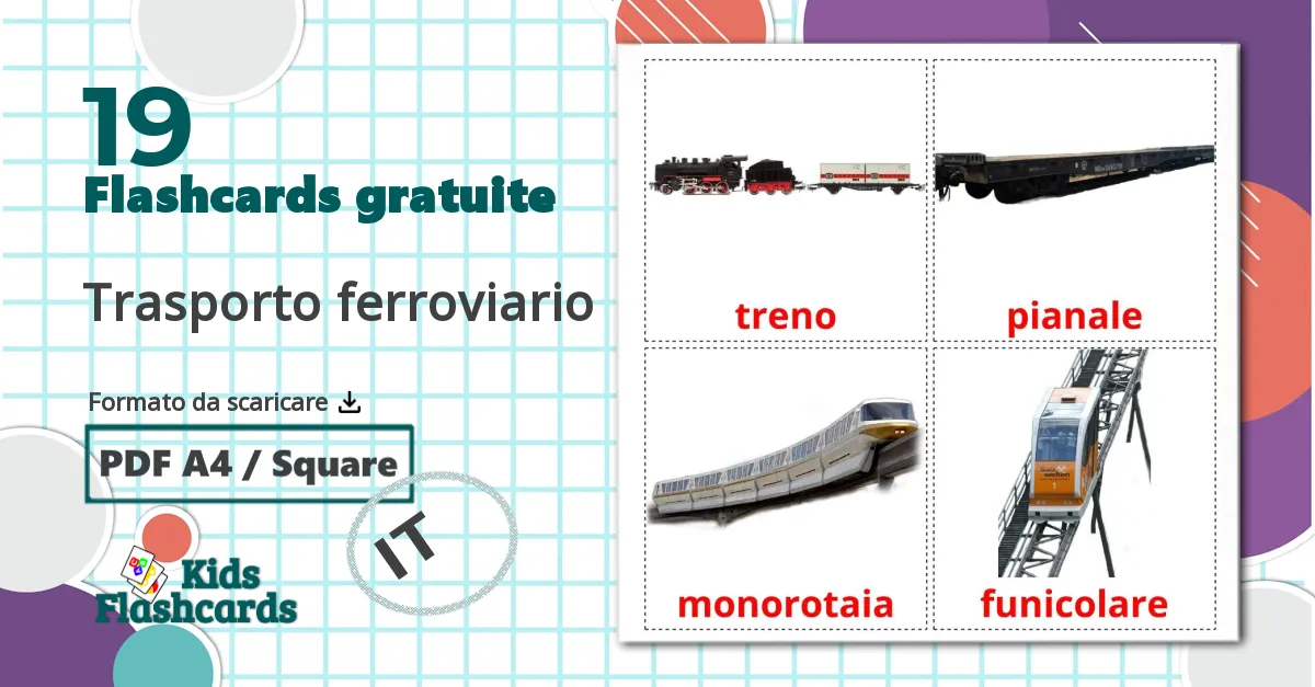 19 flashcards di Trasporto ferroviario