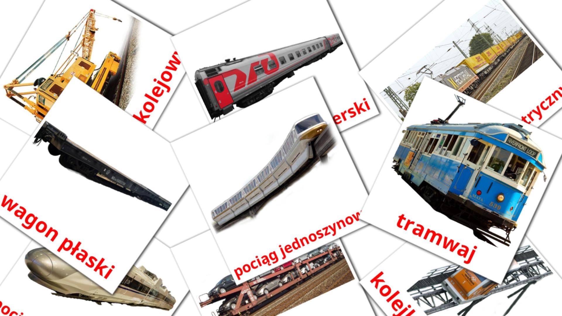 flashcards Transport kolejowy