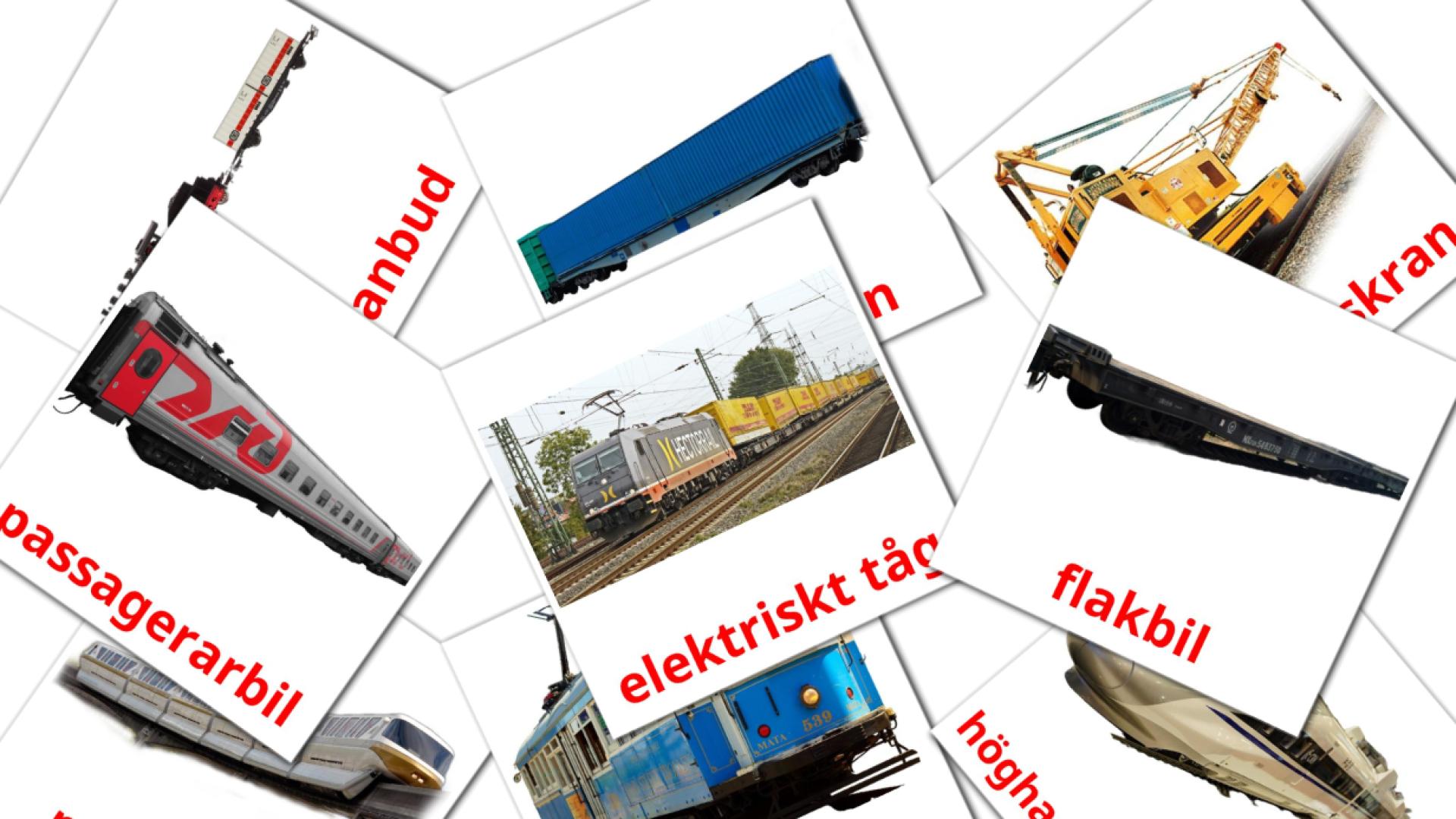 järnvägstransporter flashcards