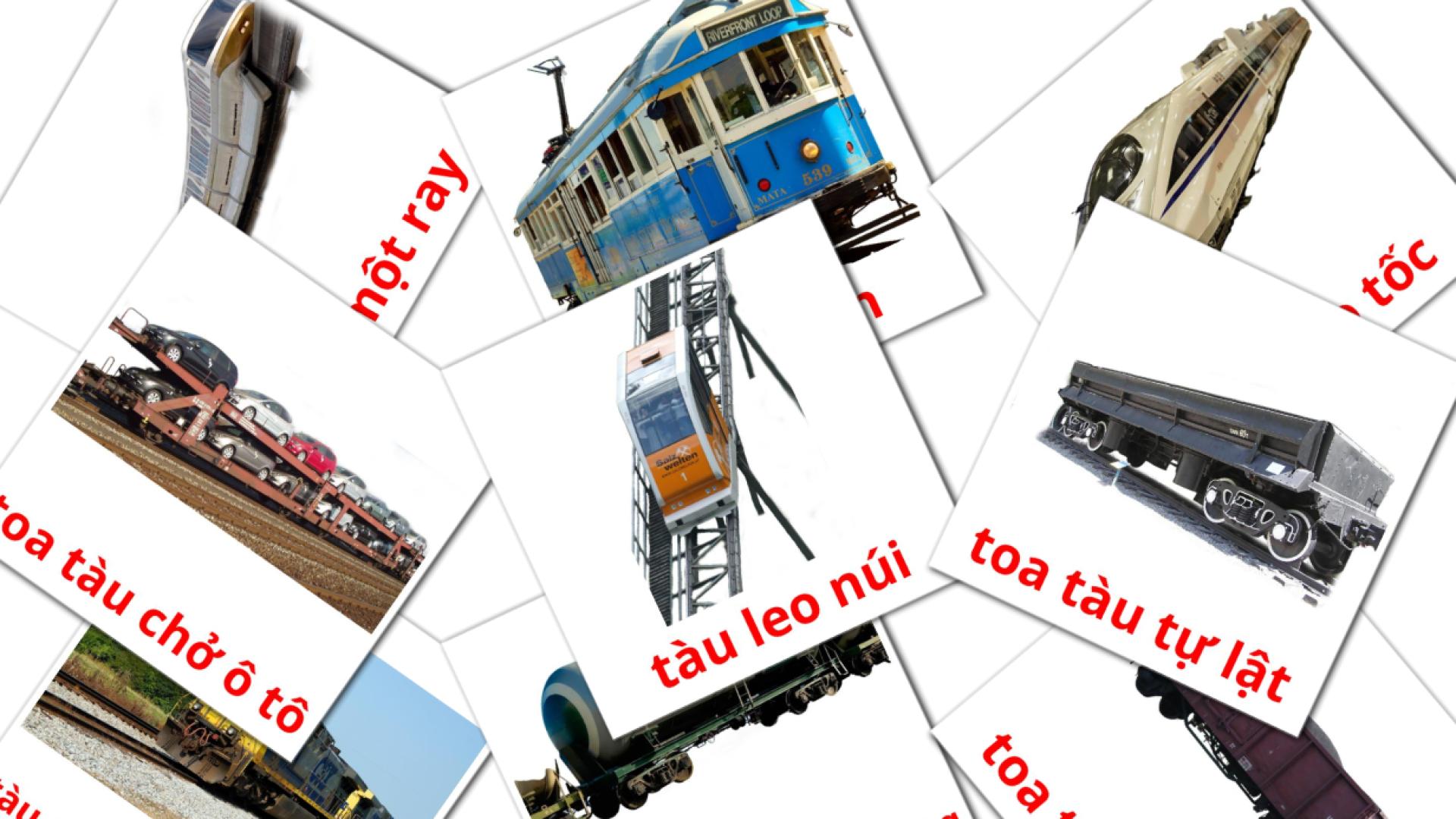 tarjetas didacticas de Phương tiện vận chuyển đường sắt