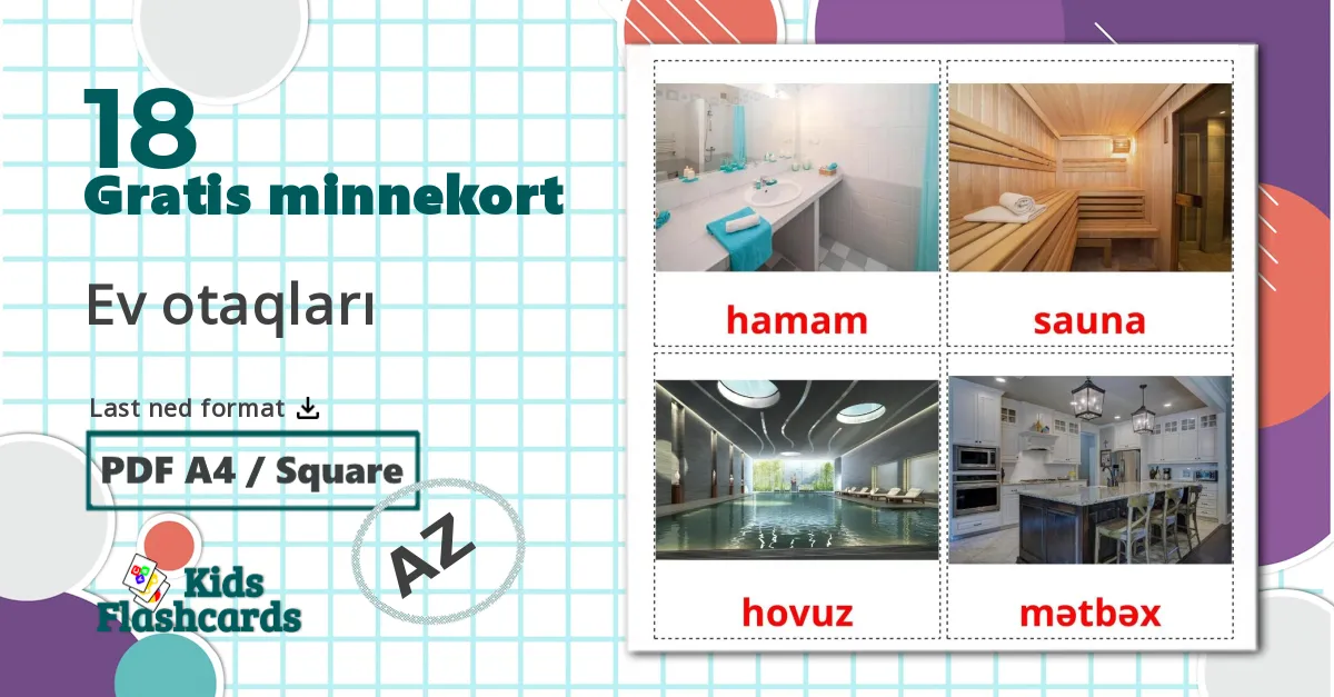 18 Ev otaqları bildekort