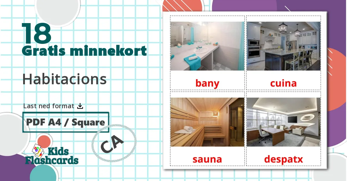18 Habitacions bildekort