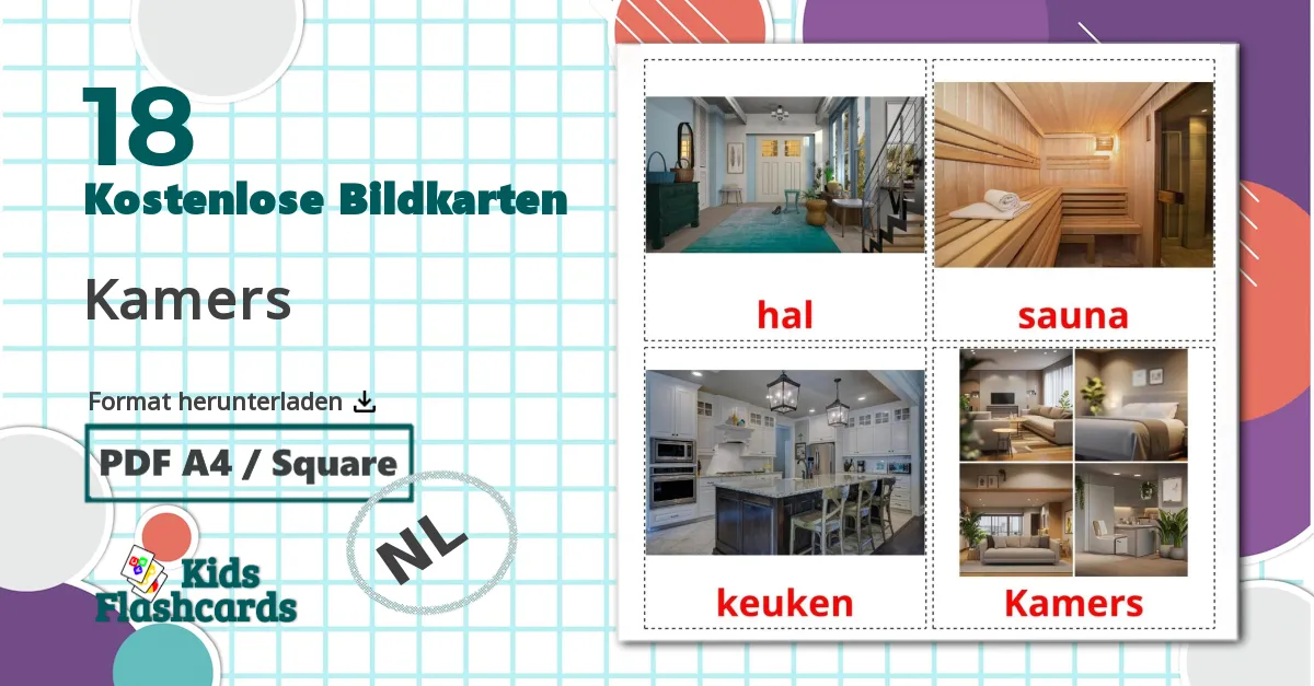 18 Bildkarten für Kamers