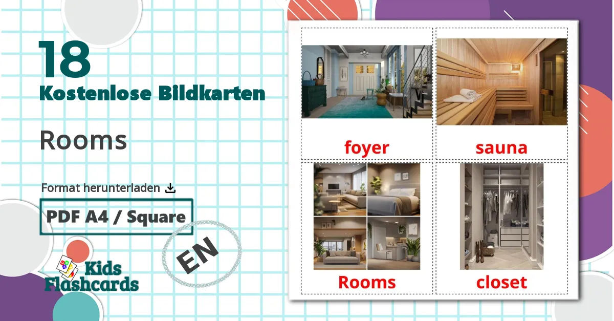 Bildkarten für Zimmer