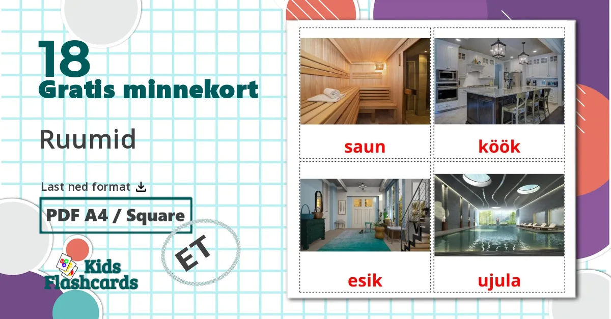18 Ruumid bildekort