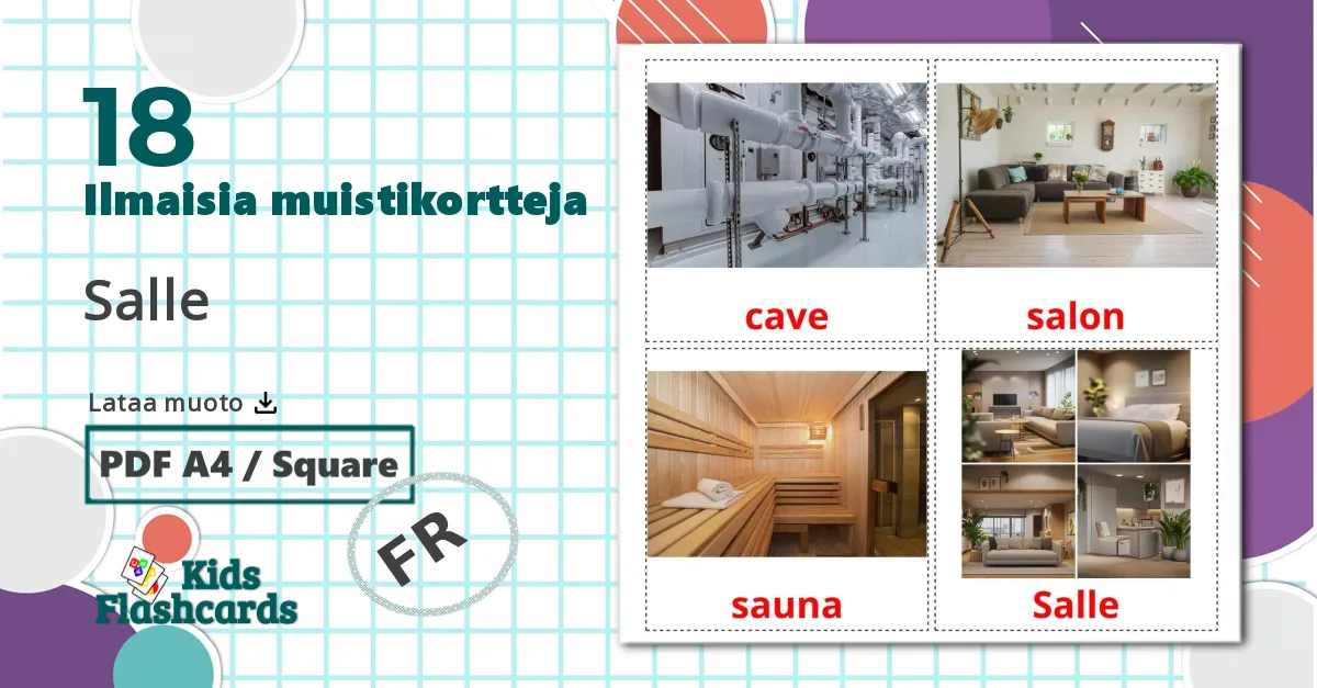 18 Salle lasten kuvakortit
