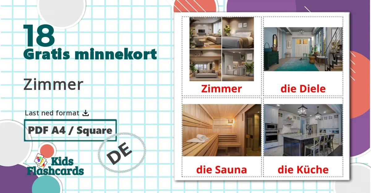 18 Zimmer bildekort