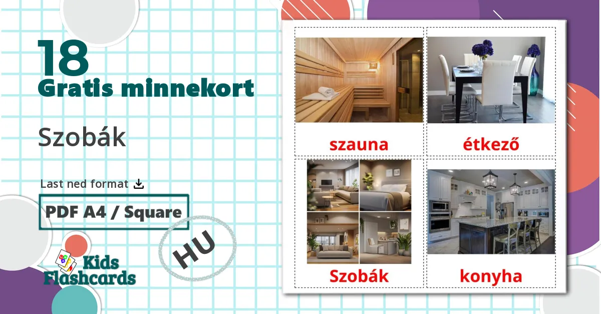 18 Szobák bildekort