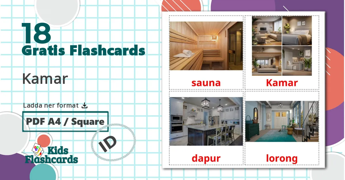 18 Kamar bildkort för barn