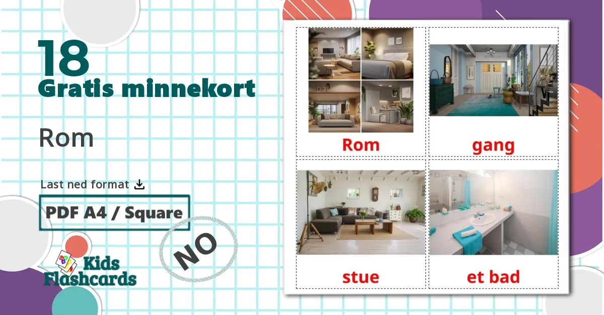 18 Rom bildekort