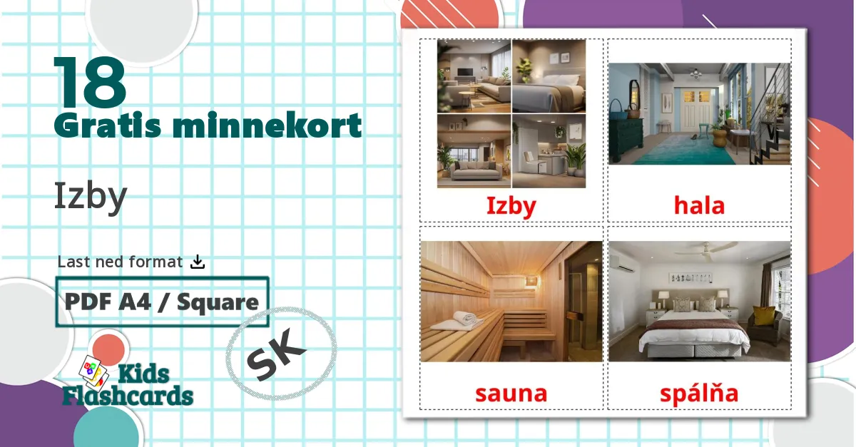 18 Izby bildekort